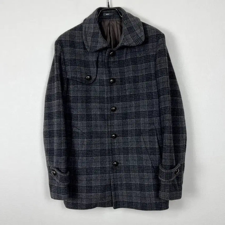 [BUNJANG] BON Wool Check Coat / BON 본 울 체크 코트 남95 라덴 빈티지