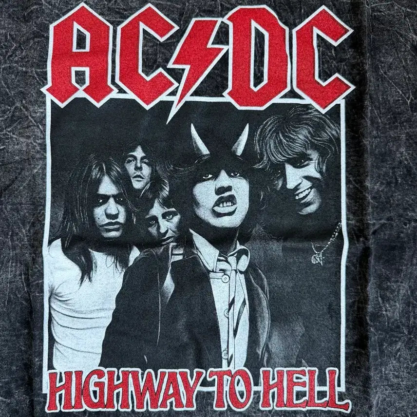 [BUNJANG] AC/DC Vintage Washed T-Shirt / AC DC 빈티지 반팔티 워싱