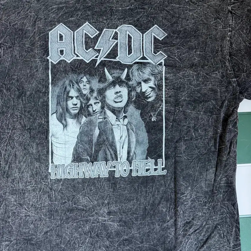 [BUNJANG] AC/DC Vintage Washed T-Shirt / AC DC 빈티지 반팔티 워싱