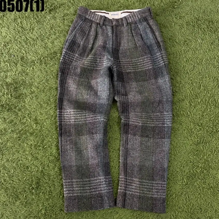 [BUNJANG] BEAMS BOY Tweed Check Wool Blend Pants / 빔즈보이 트위드 체크 패턴 울 혼방 바지