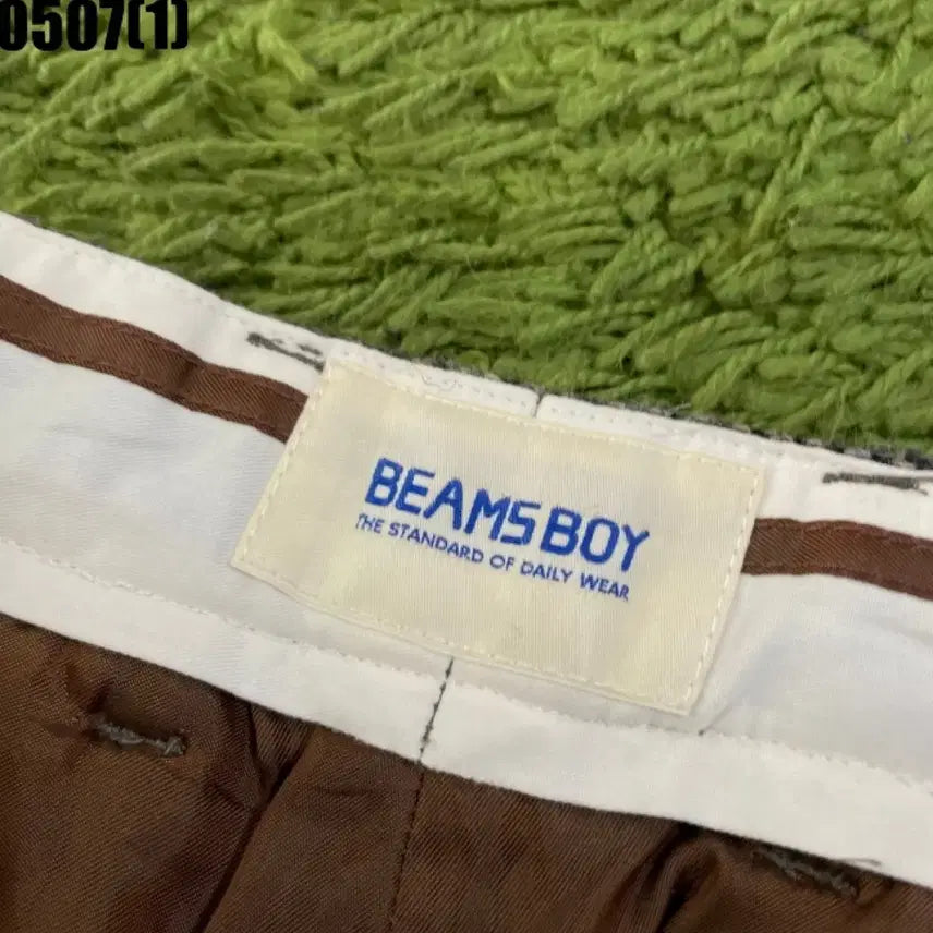 [BUNJANG] BEAMS BOY Tweed Check Wool Blend Pants / 빔즈보이 트위드 체크 패턴 울 혼방 바지