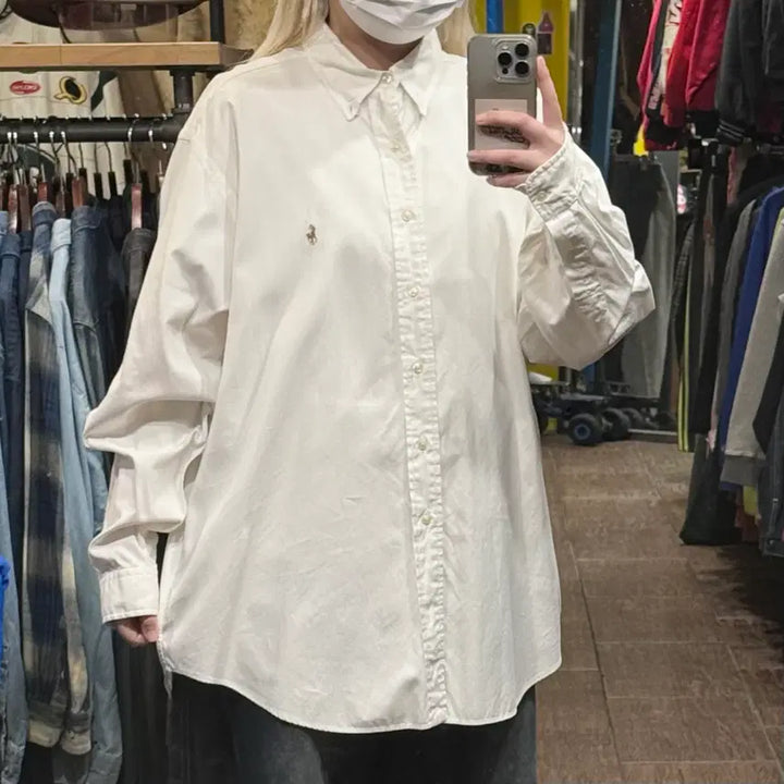 [BUNJANG] Polo Ralph Lauren Long Sleeve Shirt White / [HI] 폴로 랄프로렌 긴팔셔츠 화이트