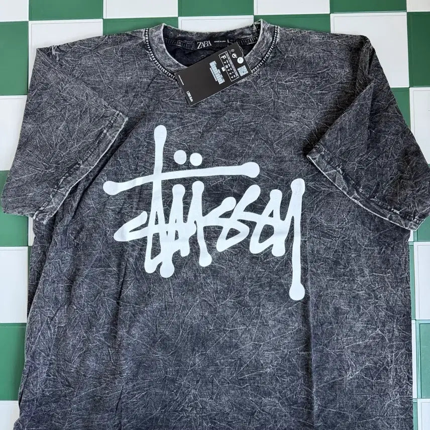 [BUNJANG] Stussy Washed Short Sleeve T-Shirt Grey / 스투시 워싱 반팔티 그레이