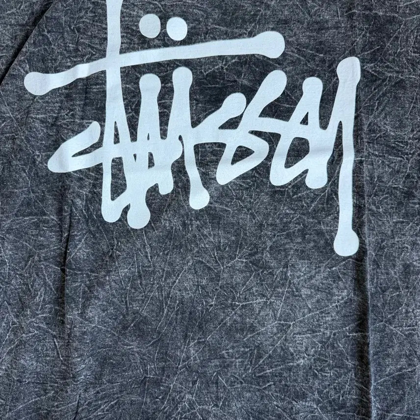 [BUNJANG] Stussy Washed Short Sleeve T-Shirt Grey / 스투시 워싱 반팔티 그레이
