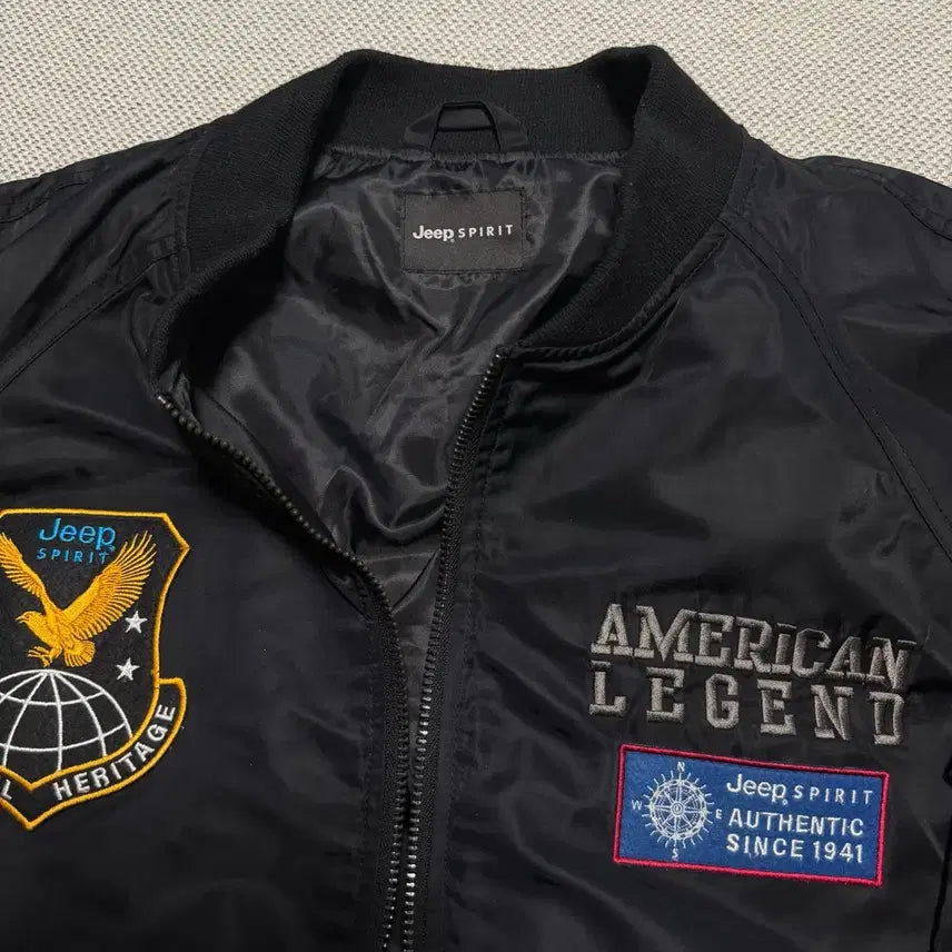 [BUNJANG] Jeep Spirit Eagle Patch MA-1 Jacket / Jeep Spirit 지프 이글 패치 ma-1 자켓