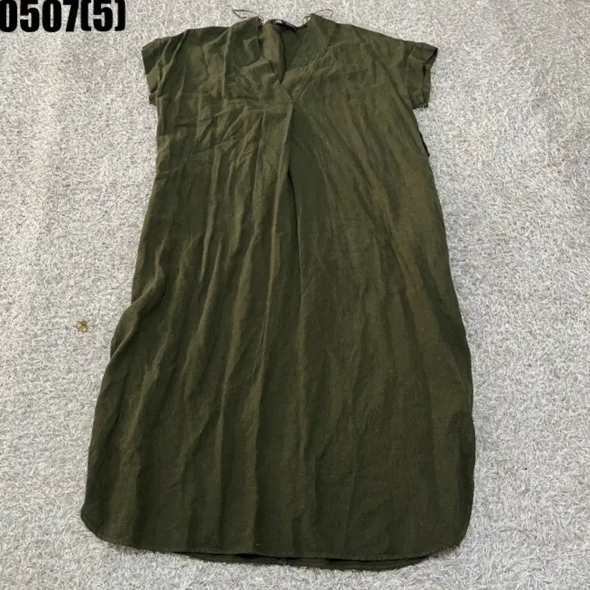 [BUNJANG] ZARA Khaki Long Dress / 자라 ZARA 카키색 롱 원피스
