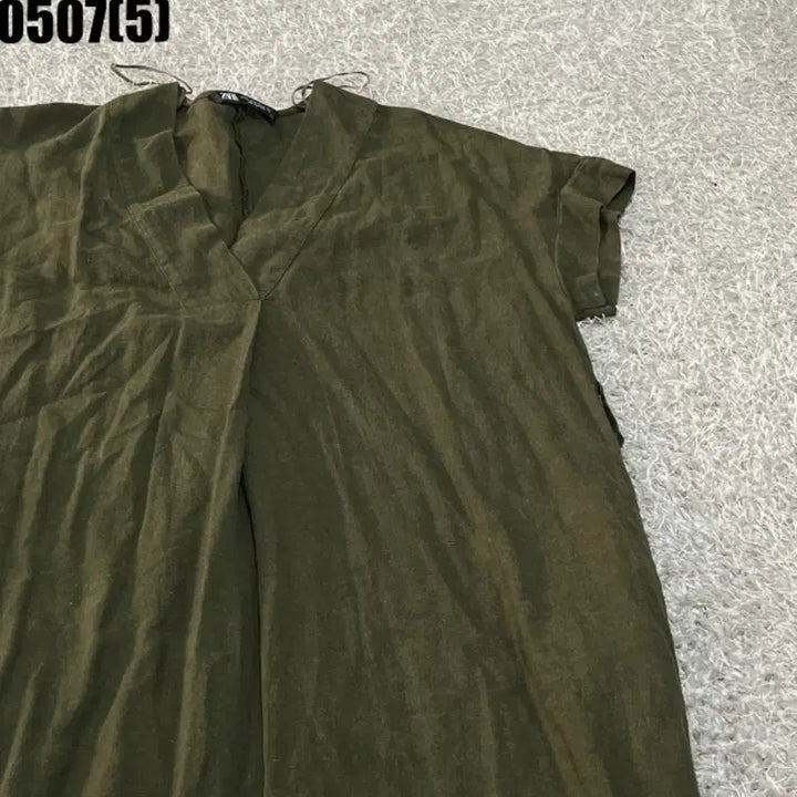 [BUNJANG] ZARA Khaki Long Dress / 자라 ZARA 카키색 롱 원피스