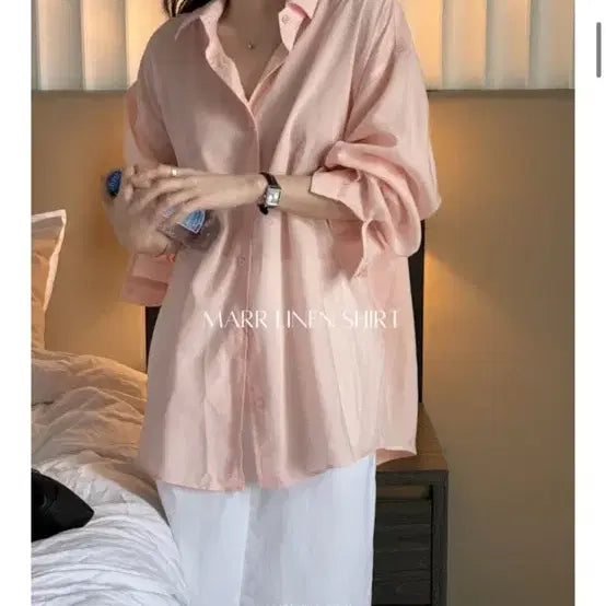 [BUNJANG] 5kplace MARU Linen Shirt (Blush Apricot) / 5kplace 마르 린넨 셔츠 (블러시 애프리콧)