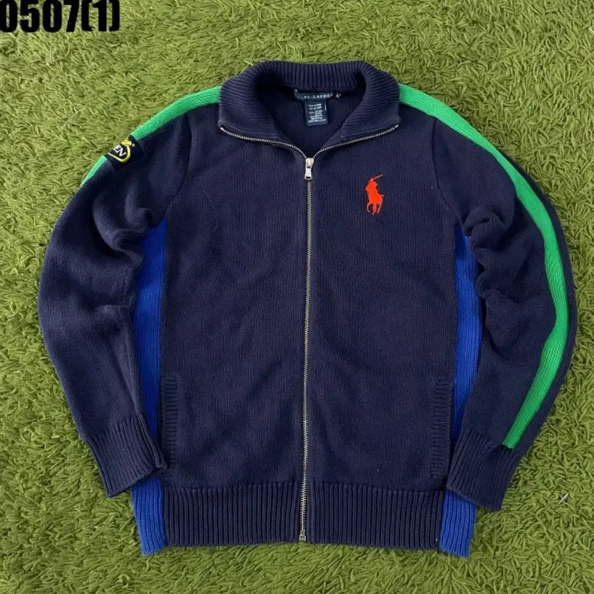 [BUNJANG] Polo Ralph Lauren Navy Knit Full-Zip Jacket / 폴로 랄프로렌 네이비 니트 집업