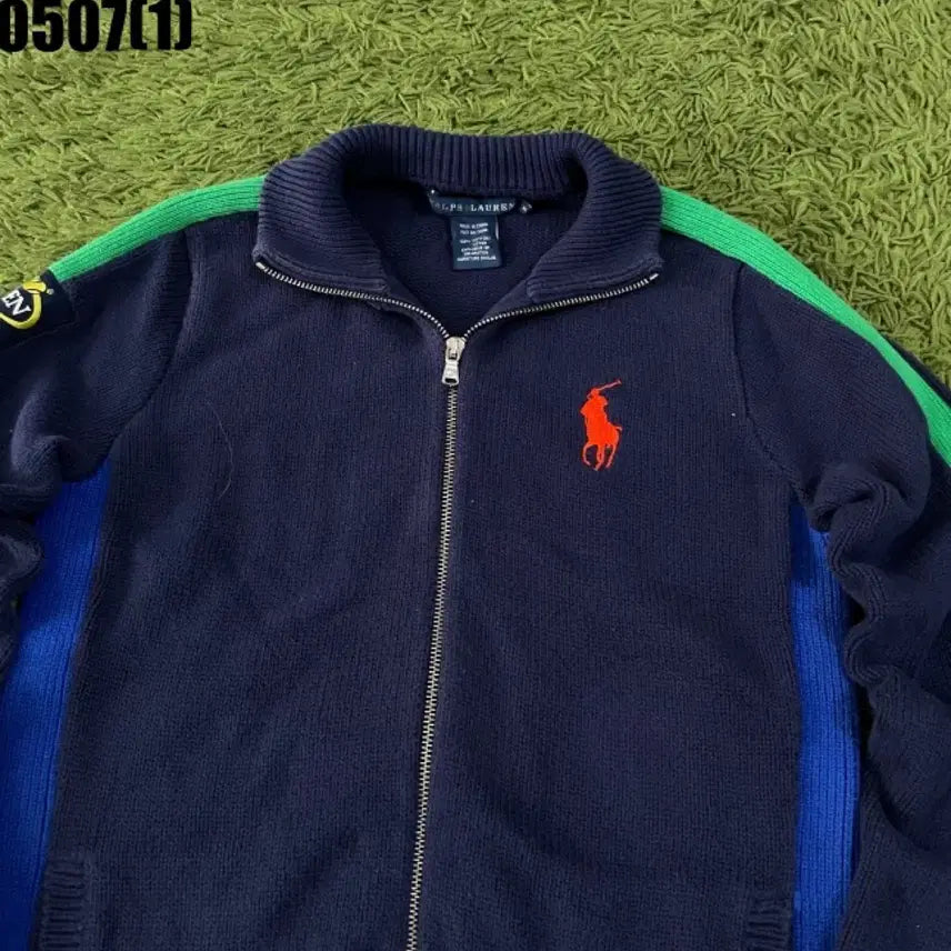 [BUNJANG] Polo Ralph Lauren Navy Knit Full-Zip Jacket / 폴로 랄프로렌 네이비 니트 집업