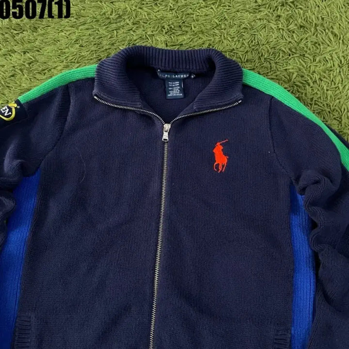 [BUNJANG] Polo Ralph Lauren Navy Knit Full-Zip Jacket / 폴로 랄프로렌 네이비 니트 집업