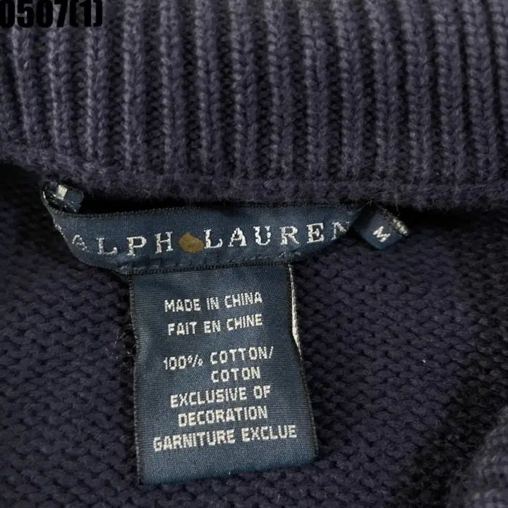 [BUNJANG] Polo Ralph Lauren Navy Knit Full-Zip Jacket / 폴로 랄프로렌 네이비 니트 집업