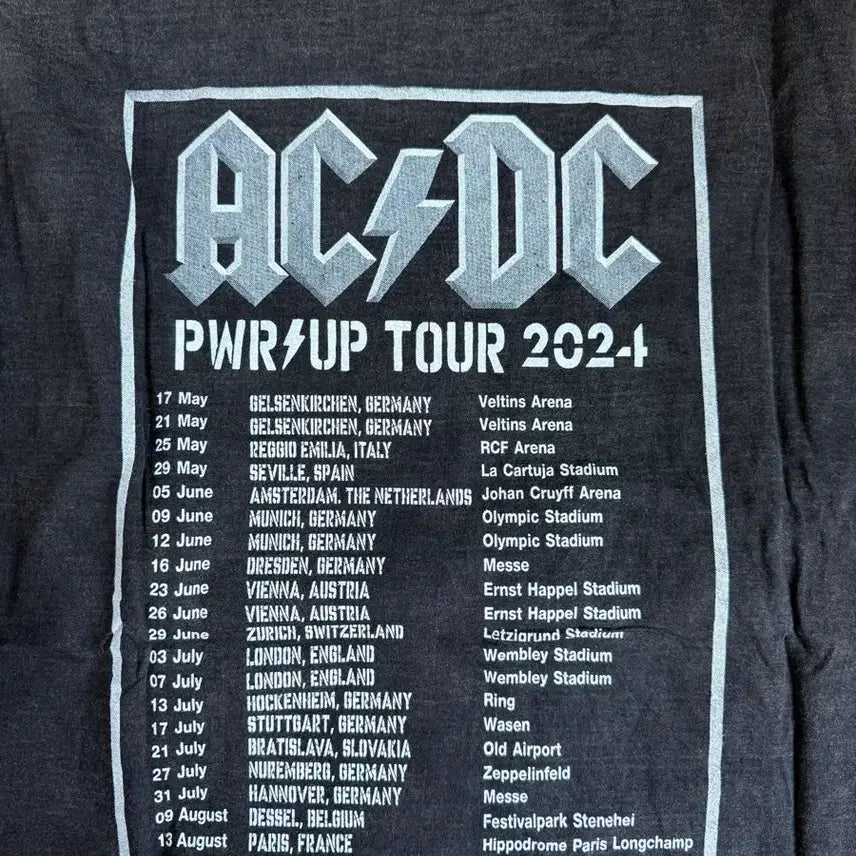 [BUNJANG] ACDC 1986 Fly on the Wall Tour T-Shirt / ACDC 1986 Fly on the Wall 투어 반팔티