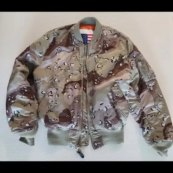 [BUNJANG] Alpha Industries MA-1 Choco Chip Camo Reversible Bomber Jacket / 알파인더스트리 ma-1 초코칩 카모