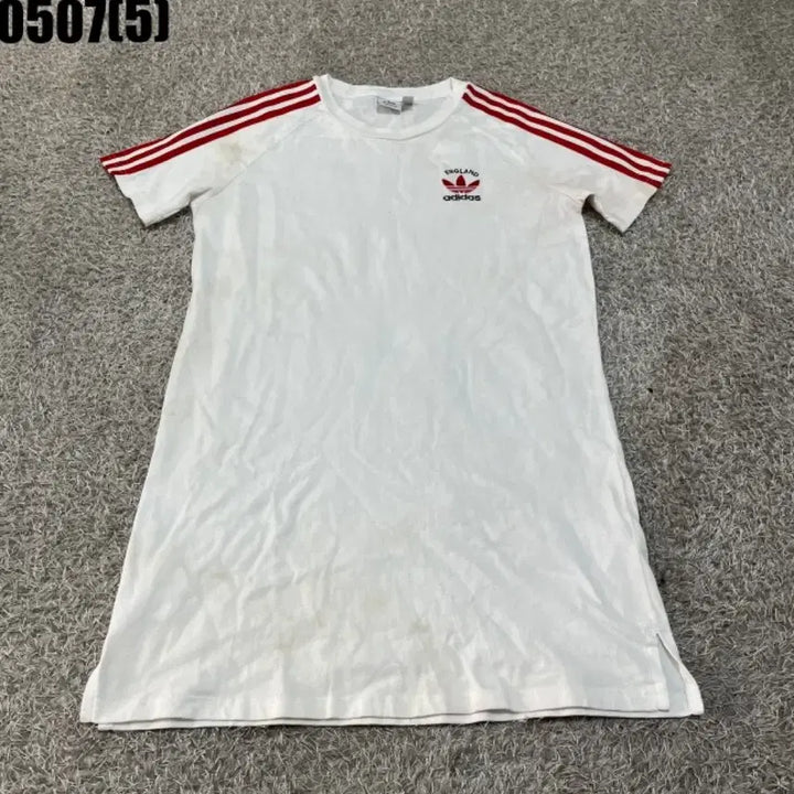 [BUNJANG] Adidas England Three-Stripes White Dress / 아디다스 잉글랜드 삼선 화이트 원피스
