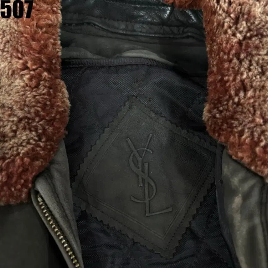 [BUNJANG] Saint Laurent Suede Leather Jacket M / 입생로랑 스웨이드 무스탕 자켓 m
