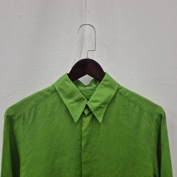 [BUNJANG] Dolce &amp; Gabbana Linen Hidden Button Shirt Size 100 / 돌채앤가바나 린넨 히든 버튼 셔츠 100