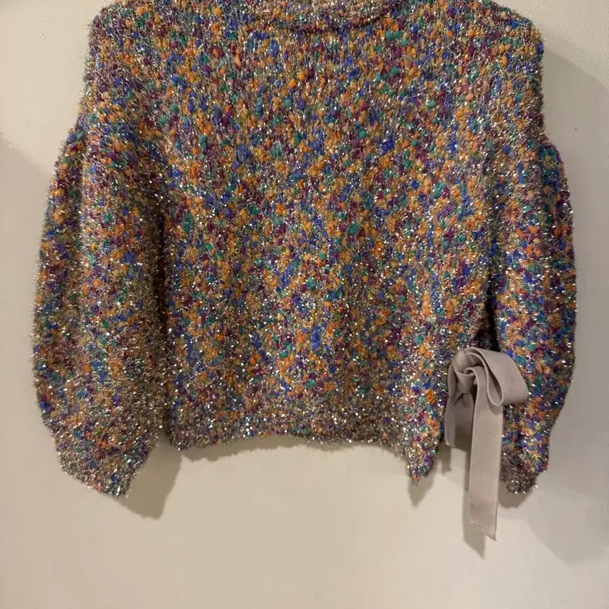 [BUNJANG] Jucy Judy Glitter Short Sleeve Knit / 쥬시쥬디 글리터 숏 반팔니트
