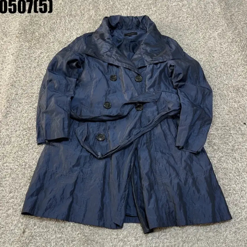 [BUNJANG] Tomboy Double Button Trench Coat Navy / 톰보이 더블 버튼 트렌치 코트 네이비