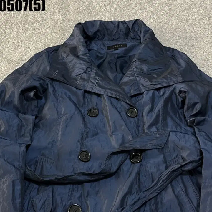 [BUNJANG] Tomboy Double Button Trench Coat Navy / 톰보이 더블 버튼 트렌치 코트 네이비