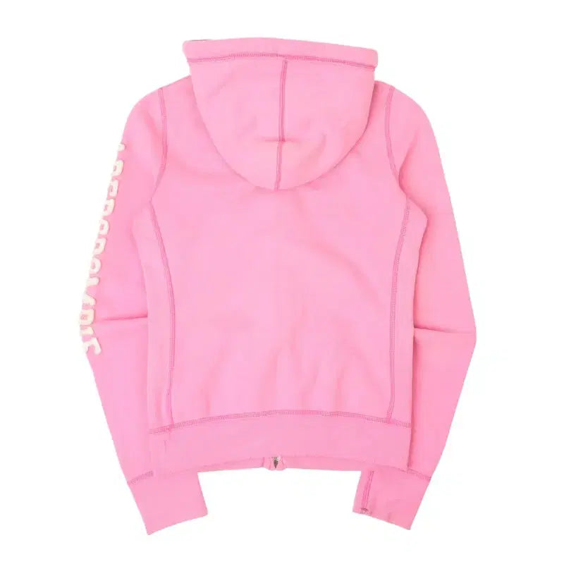 [BUNJANG] Abercrombie &amp; Fitch Peach Logo Hoodie Zip-Up Jacket / 아베크롬비 핑크 피치 암로고 후드집업