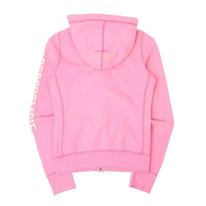 [BUNJANG] Abercrombie &amp; Fitch Peach Logo Hoodie Zip-Up Jacket / 아베크롬비 핑크 피치 암로고 후드집업