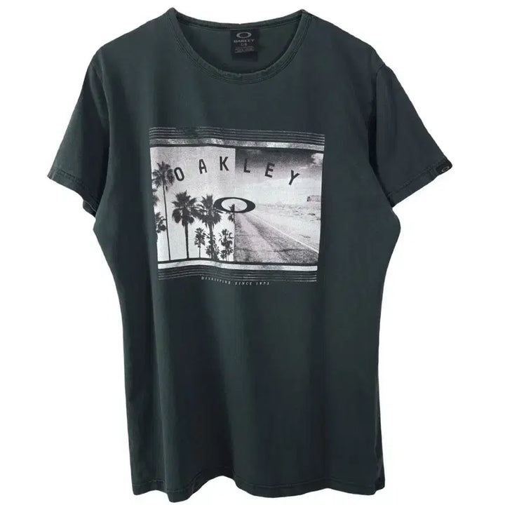 [BUNJANG] Oakley Graphic Printing Vintage T-Shirt Charcoal / 오클리 그래픽 프린팅 빈티지 반팔티 챠콜 M20436