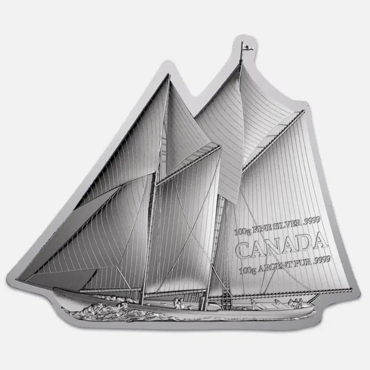 [BUNJANG] 2017 Canada Iconic Blue Nose Schooner Silver Bar 100g / 2017 캐나다 100g 실제모양 아이코닉 블루노스 슈너 실버