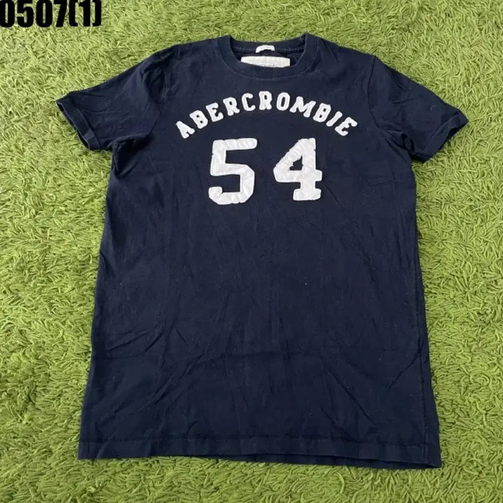 [BUNJANG] Abercrombie &amp; Fitch Short Sleeve T-Shirt Navy 54 Printing / 아베크롬비 반팔 티셔츠 네이비 54프린팅