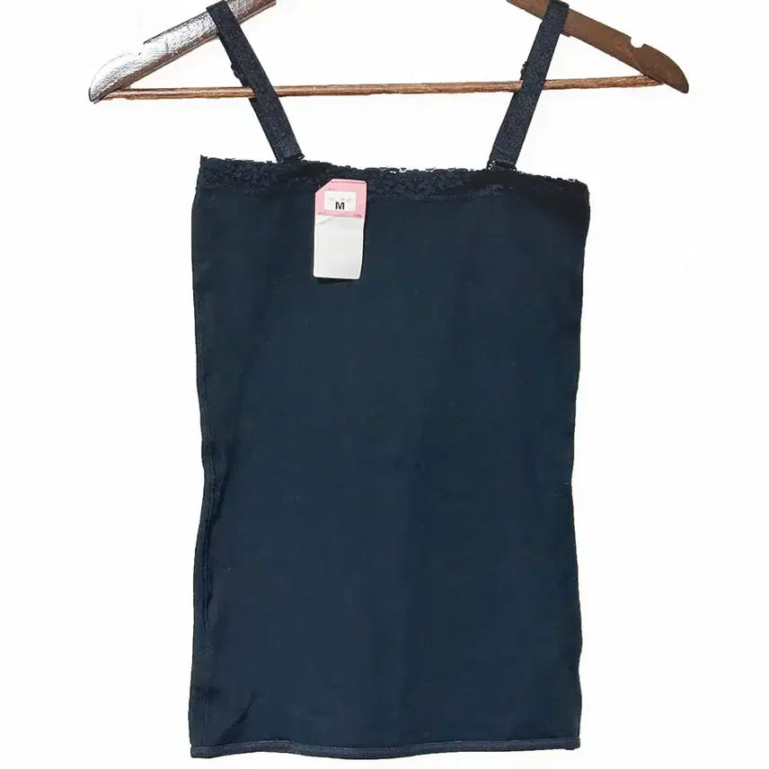 [BUNJANG] Vintage Slim Lace Camisole - Black / 일본빈티지 미사용 슬림레이스 끈조절나시슬립블랙 모리걸하구미룩갸루y2k히피