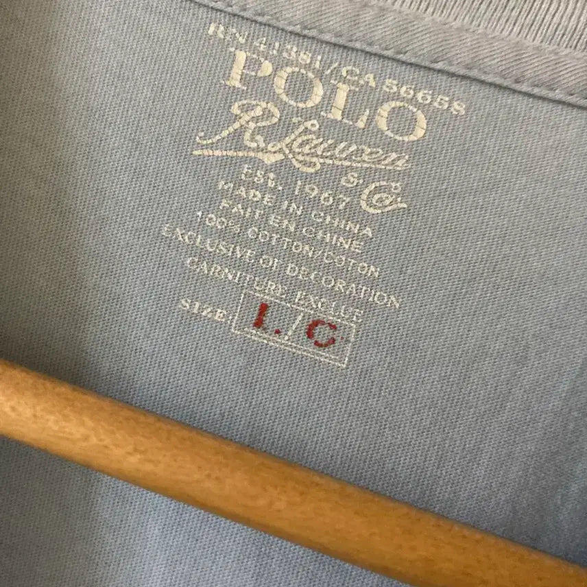 [BUNJANG] Polo Ralph Lauren Light Blue Short Sleeve T-Shirt / 폴로 랄프로렌 하늘색 반팔 티셔츠