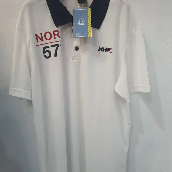 [BUNJANG] Helly Hansen NOR 57 Short-Sleeve Polo T-Shirt White / 헬리한센 반팔 폴로티 화이트 NOR 57
