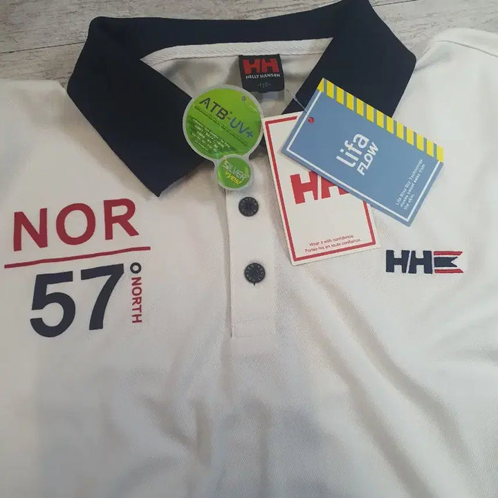 [BUNJANG] Helly Hansen NOR 57 Short-Sleeve Polo T-Shirt White / 헬리한센 반팔 폴로티 화이트 NOR 57