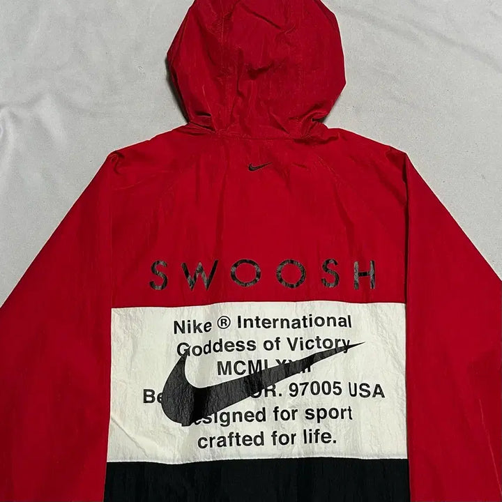 [BUNJANG] Nike Double Swoosh Color Block Windbreaker Jacket XXL / XXL 나이키 더블스우시 레드 배색 바람막이