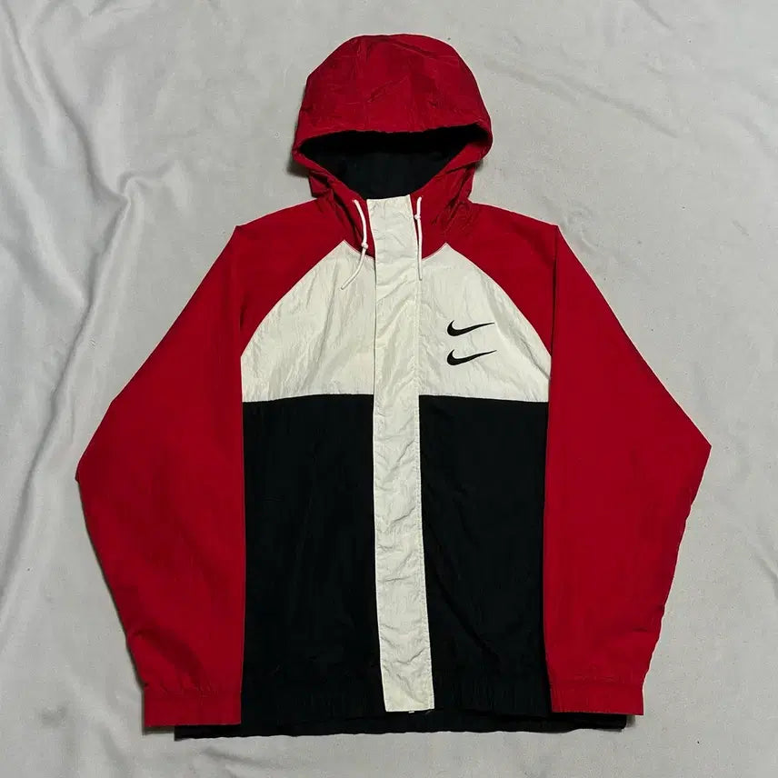 [BUNJANG] Nike Double Swoosh Color Block Windbreaker Jacket XXL / XXL 나이키 더블스우시 레드 배색 바람막이