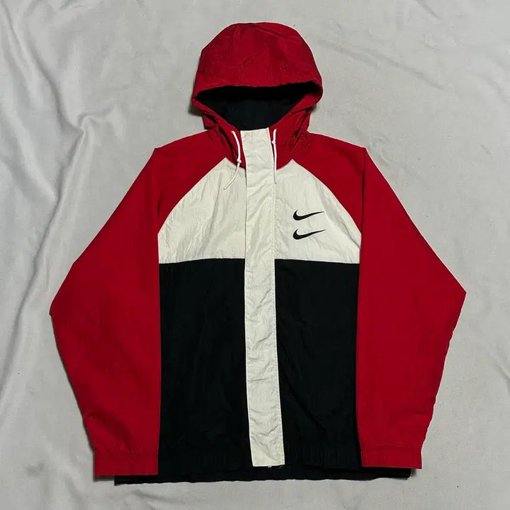 [BUNJANG] Nike Double Swoosh Color Block Windbreaker Jacket XXL / XXL 나이키 더블스우시 레드 배색 바람막이