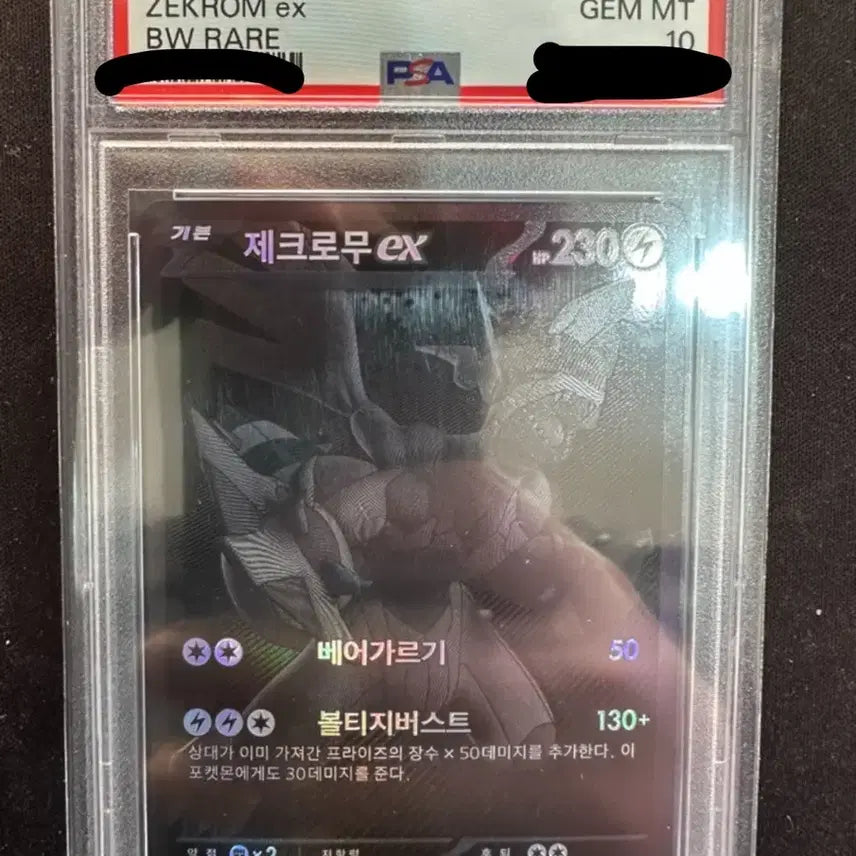 [BUNJANG] Pokemon Zekrom EX BW PSA 10 Graded Card / 포켓몬 제크로무 ex BW PSA10 카드
