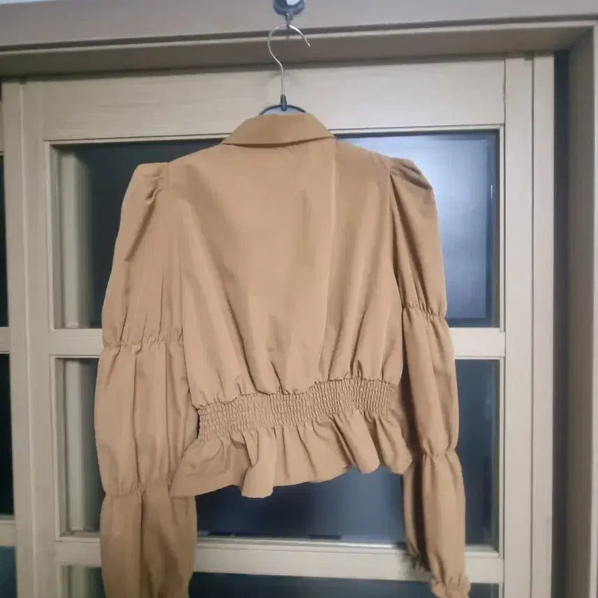 [BUNJANG] Zara Basic Brown Puff Sleeve Blouse XS / 자라 베이직 브라운 퍼프 블라우스 셔츠 xs