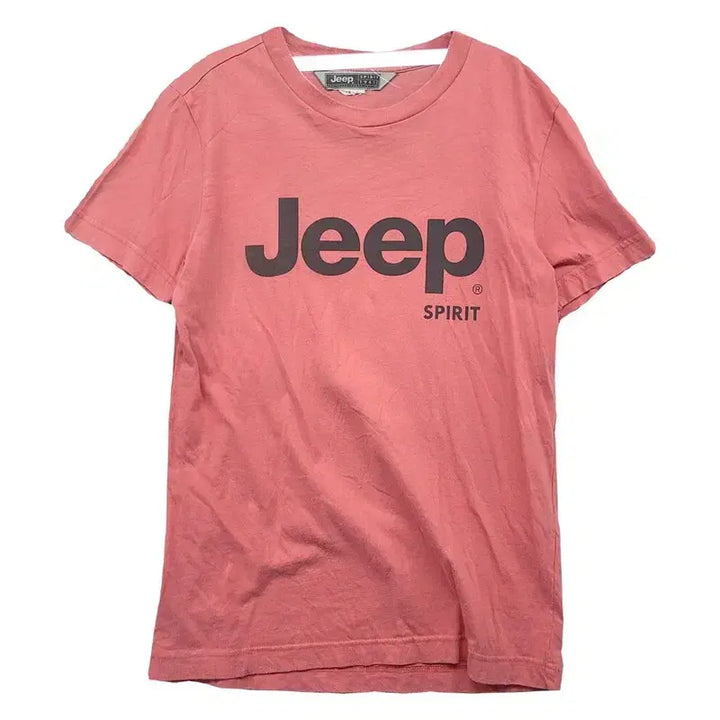 [BUNJANG] JEEP Printing Red Short-Sleeve T-Shirt (M/95) / 지프 프린팅 레드 반팔티 M(95)