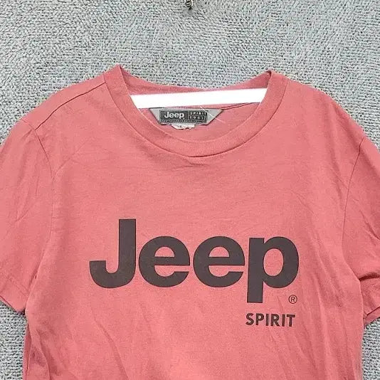 [BUNJANG] JEEP Printing Red Short-Sleeve T-Shirt (M/95) / 지프 프린팅 레드 반팔티 M(95)