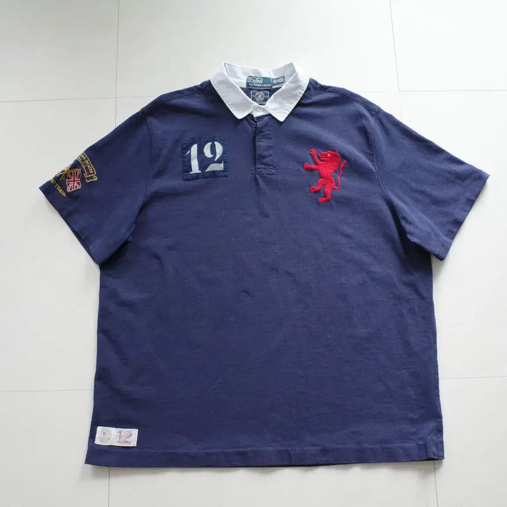 [BUNJANG] Polo Ralph Lauren 2012 London Olympics USA Rugby Short Sleeve Shirt XXL / 폴로 2012 런던올림픽 오피셜 미국팀 럭비 반팔 XXL