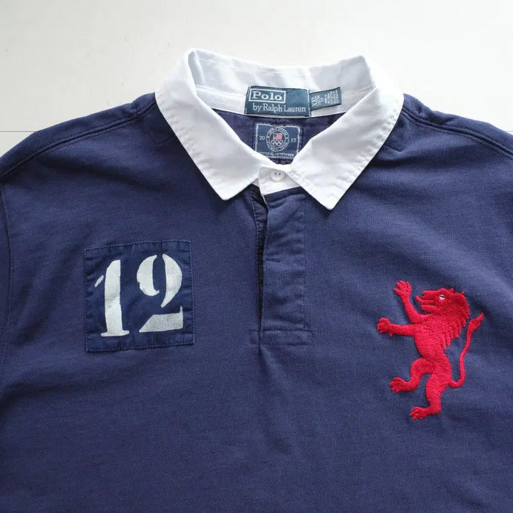 [BUNJANG] Polo Ralph Lauren 2012 London Olympics USA Rugby Short Sleeve Shirt XXL / 폴로 2012 런던올림픽 오피셜 미국팀 럭비 반팔 XXL