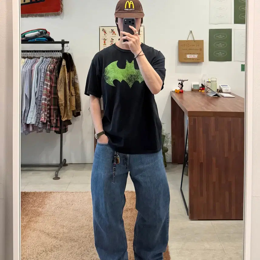 [BUNJANG] Batman Fading Graphic T-Shirt / Batman 배트맨 페이딩 반팔 무비 티셔츠