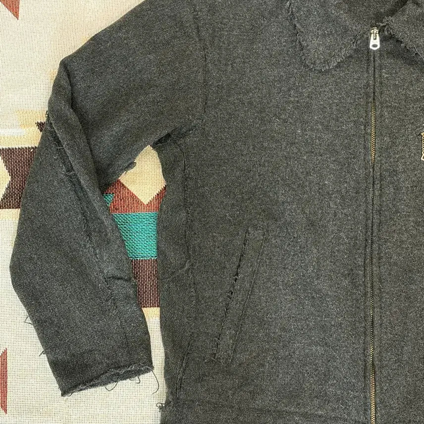 [BUNJANG] Indian Motorcycle Vintage Distressed Wool Sports Jacket / 인디언모터사이클 빈티지가공 울 스포츠자켓
