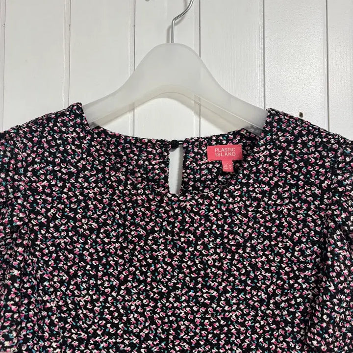 [BUNJANG] Plastic Island Flower Pattern Mini Dress Women&