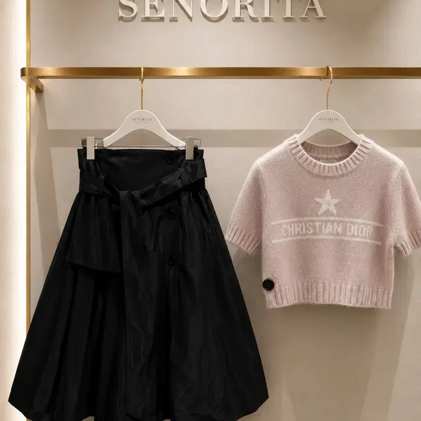 [BUNJANG] SENORITA A-Line Skirt with Belt Detail / 새상품 / 세뇨리따 벨트 A라인 스커트 / 백화점 브랜드