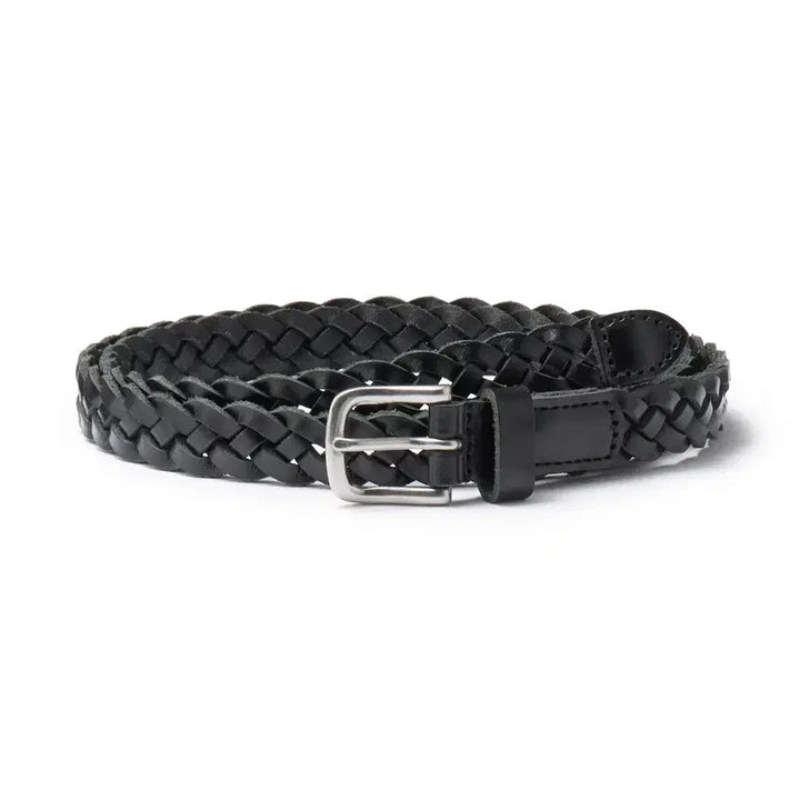 [BUNJANG] Muji Mesh Slim Belt Black Leather / 무인양품 메시 슬림 벨트 블랙 가죽벨트