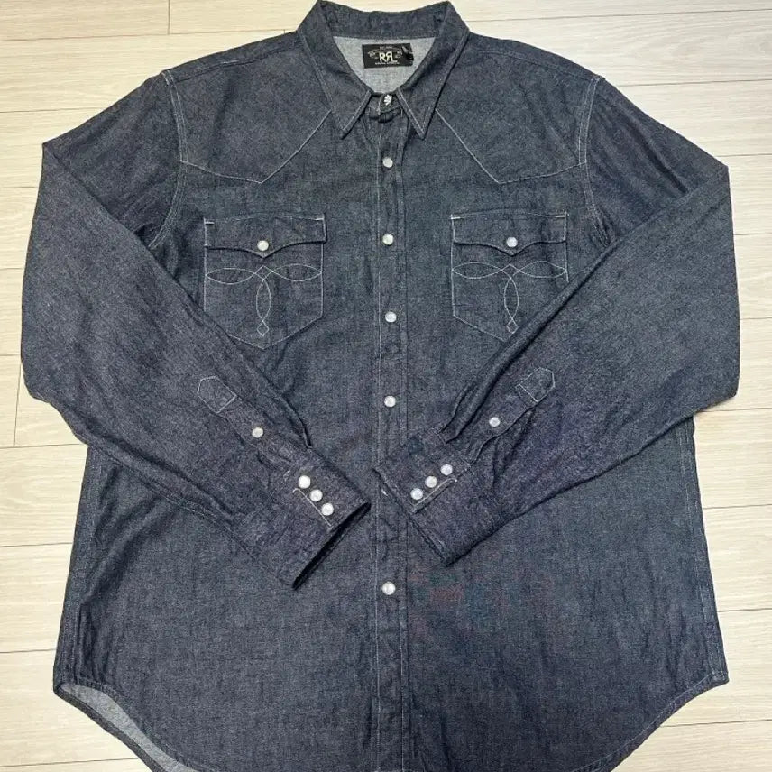 [BUNJANG] RRL Slim Fit Denim Western Shirt XL / RRL 슬림핏 데님 웨스턴 셔츠 XL