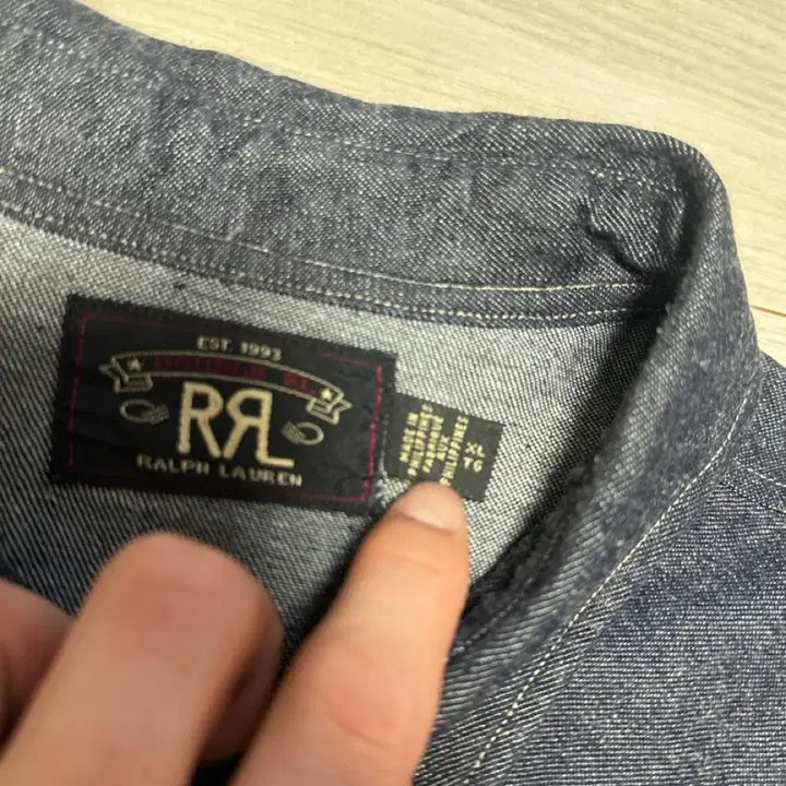 [BUNJANG] RRL Slim Fit Denim Western Shirt XL / RRL 슬림핏 데님 웨스턴 셔츠 XL