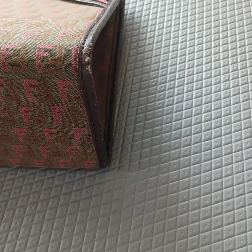 [BUNJANG] Fendi FF Logo Tote Bag Brown Pink / 펜디 FF 로고 토트백 브라운 핑크